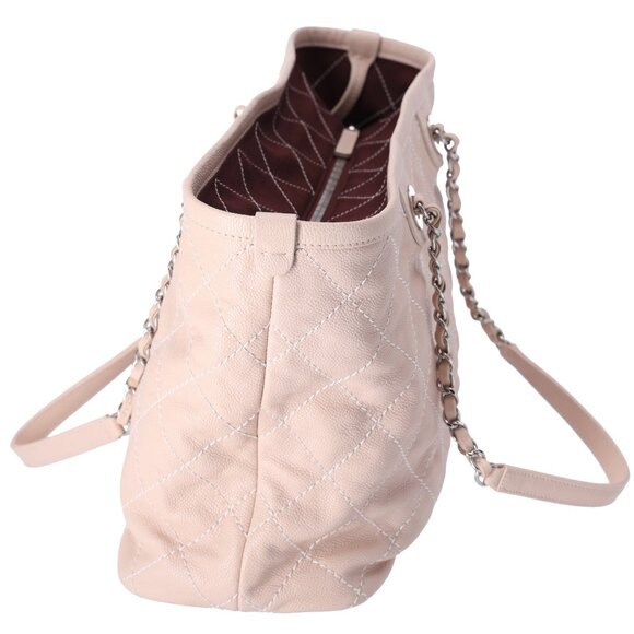 Chanel Small Daily Shopping Tote Caviar Grained Calfskin Quilted Beige - Picture 3 of 10